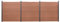 vidaXL Zaunelement Set, Rostfrei Gartenzaun Set mit 27 Zaunbrett 4 Pfosten, Sichtschutzzaun mit doppelseitigem Design, Zaun Komplettset, Braun 526x186cm WPC