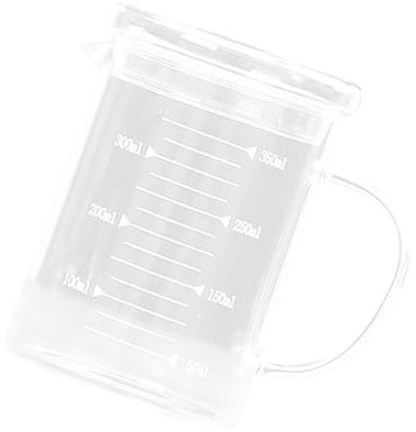 susiodeu Versatile Glass Measuring Cup with Lid for Kitchen, 350ml