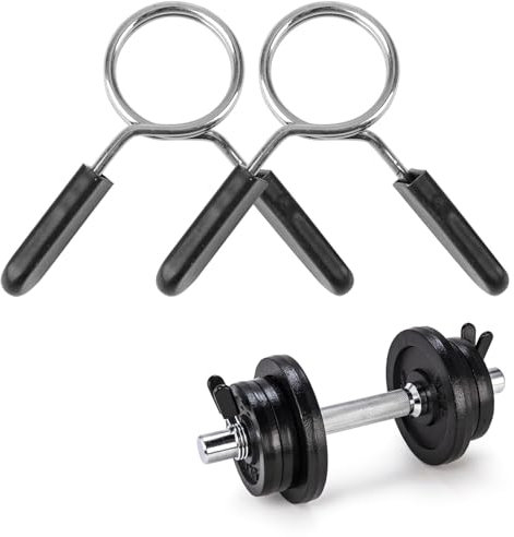 Abrazaderas Mancuernas 30mm,Pinza de Resorte Mancuerna,Abrazaderas Mancuernas,Abrazaderas Mancuerna para Barras,Abrazaderas de Barra de Pesas Abrazaderas,para Entrenamiento de Fuerza (2 Piezas)