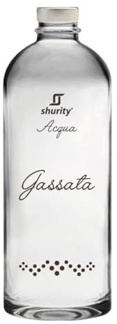 Shurity Bottiglia Puffy 75cl. Personalizzata Trasparente (Acqua Gassata)