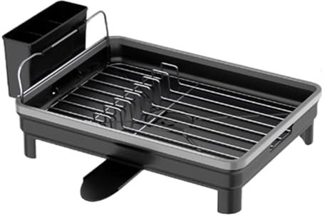 jlceh Geschirrständer für die Küchentheke, Geschirrtrockner für die Theke - Aufsatz-Geschirrständer aus Edelstahl mit Abtropfschale | Multifunktionaler Trocken-Geschirrständer, Utensilienhalter,