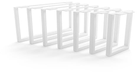 HEVVA Graz Lot de 2 pieds de meubles de 25 cm de haut, 20/25/30/35/40/45/50 cm, pour armoire, canapé, lit ou buffet, blancs