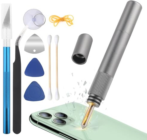 Phone Back Cover Blasting Pen for iPhone 11 11 Pro Max Back Glass Removal Tools Breaking Pen for iPhone 12 12 Pro Rear Battery Housing Cover Removal Tool for iPhone 13 Camera Frame Remove Repair Tool