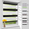 Homland Doppelrollo Klemmfix ohne Bohren B90 x H150 cm(Stoffbreite 85cm) Schwarz-Weiß, Duo Rollo, Rollo Klemmrollos lichtdurchlässig & verdunkelnd, Verstellbar Fensterrollo Sonnenschutz