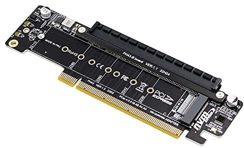 PAMENET PCIE4.0 Split Expansion Riser Card PCIE4.0 Expansion Adapter Card PCIE X16 to X8+X4+X4 Quad VROC .2 NVMe Port