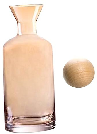 Alipis Contenitore Di Grande Capacità in Vetro Resistente Al Calore, Caraffa Per Acqua e Succo Ecologica, Set Creativo Coperchio in Legno, Adatto Per Casa e Ufficio