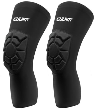 EULANT Volleyball Knieschoner für Jugendliche & Erwachsene, Elastisch Knieprotektoren mtb, Weich Dünn Knieschützer Sleeve für Handball Fussball Torwart Fahrrad (L= 35-37cm(Kniescheibe Umfang))