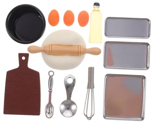 FOYTOKI Miniatur Backset Für 1 Set Mit Backwerkzeugen Puppenhaus Küchendekoration Ideale Zubehörteile Für Kreative Spielstunden Der Miniatur Welt