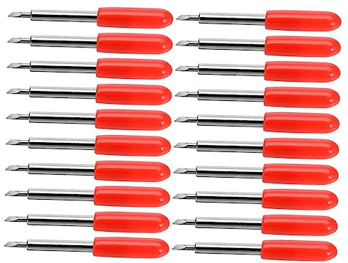 SHINEOFI Remplacement pour Cutter Vinyle Lot de 50 Pièces 30° 45° 60° pour Découpe De Papier Pailleté Et De Feuilles