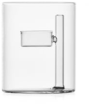 Ichendorf Milano Tealight 1 Candela, Trasparente, Collezione Iris, H12 cm, Vetro Borosilicato, Fatto a Mano