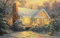 Paper Adult Puzzle 1000 Pieces Christmas Cottage by Thomas Kinkade Home Art Deco Game Educational 38x52cmPi300