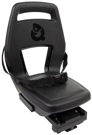 Qibbel Kindersitz 6+ Junior MIK HD Gepäckträgerbefestigung Fahrradsitz Fußstützen und Schutzplatten (Midnight Black)