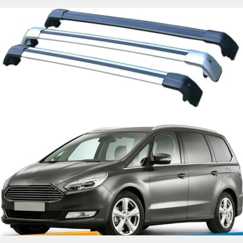 DASHENGFANG Dachrelings Dachträger,Für Ford Galaxy (CK) 2015+ 2019 2018 Gepäckträger Trägerstangen Kreuzträger Relingboxen Dachträger Dachgepäckträger,Black