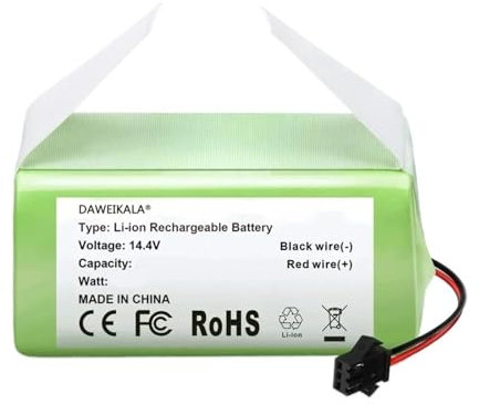 JKDND 1 Pieza 14.4V 2600mAh Robot Aspirador Ion Litio Batería De Repuesto Compatible con Conga 990 1090
