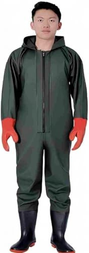 HoldOneLight PVC-Polyester Wathose Ganzkörperanzug für Angeln, Jagd und Landwirtschaft