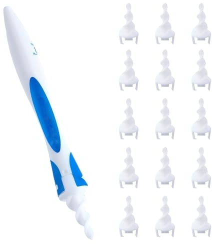 Ear Wax Cleaner - Soft Silicone Safe Ear Remover with 16 Pcs Replacement Tips for Adults & Children