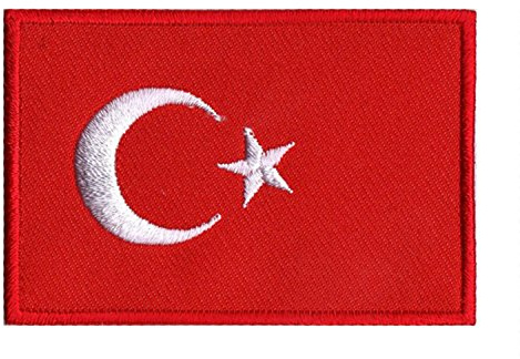 Aufnäher mit Türkei-Flagge, bestickt, zum Aufnähen der Türkei