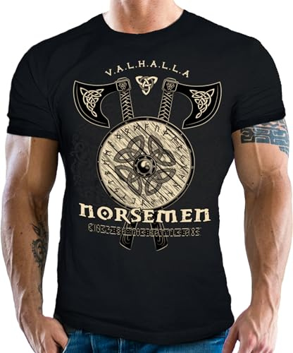 Herren T-Shirt für Wikinger Nordmann Keltic Fans der nordischen Mythologie