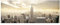 Bilderwelten Top Städte Glasbilder Wandbild Foto Kunstdruck 30 x 80 cm, Manhattan Dawn