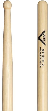 Vater - Studio 2 (Wood Tip) American Hickory Drumsticks - VHS2W