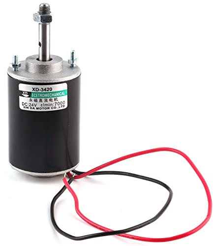 Dauermagnet Motor DC 12 / 24V 30W Hochgeschwindigkeits CW/CCW reversibler elektrischer Gang Motor geräuscharm für DIY Generator(24V7000)