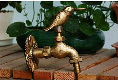 Jukunlun Robinets Décoratifs Pour L'Extérieur Jardin En Laiton Fixé Au Mur Pour Animaux Jardinière À Eau Avec Robinet Style Ancien En Bronze Pour Oiseaux Nouveau