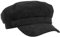 Lipodo Feincord Elbsegler Damen/Herren - Hafenmütze in Cord-Optik - Schwarze Ballonmütze mit Stretchband - Herbst/Winter schwarz S (55-56 cm)