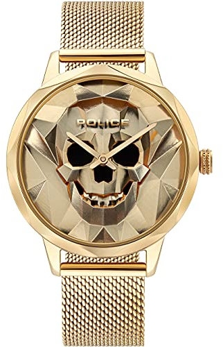 Police Damen Analog Quarz Uhr mit Edelstahl Armband PL16074MSG.22MM