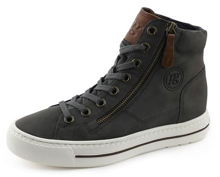 Paul Green Damen, Frauen High-Top Sneaker,schnürschuhe,high top Sneaker,Sneaker-Stiefel,mid Cut,Halbschuhe,straßenschuhe,Grau (JA),37.5 EU / 4.5 UK