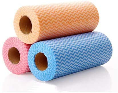 Happy Go-Mart Lot de 150 lingettes de nettoyage réutilisables pour ménage et cuisine