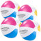 PEARL Ball zum Aufblasen: 4er-Set Aufblasbare Wasserbälle, Mehrfarbig, Ø 33 cm (Wasserball Aufblasen, Water Ball, Aufblasbarer)