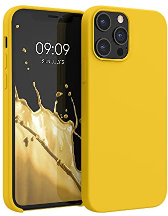 kwmobile Case Compatible with Apple iPhone 12 Pro Max Case - TPU Silicone Phone Cover with Soft Finish - Honey Yellow