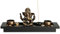 Räuchergefäß aus Harz, Zen-Kerzenhalter, Elefanten-Statue, Ornament für Naturstein, Rattan, Räucherstäbchen, Geschenkset, handgefertigte Heimdekoration
