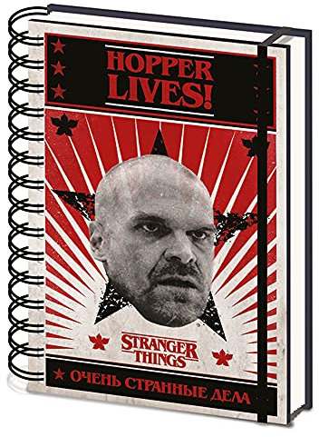 empireposter Stranger Things - Hopper Lives - Notizbuch im handlichen A5 Format - Größe 15x21 cm