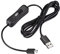 MECCANIXITY USB Cable with ON/Off Switch, USB Male to Micro USB Male Extension Cord 2M Black, for LED Desk Lamp