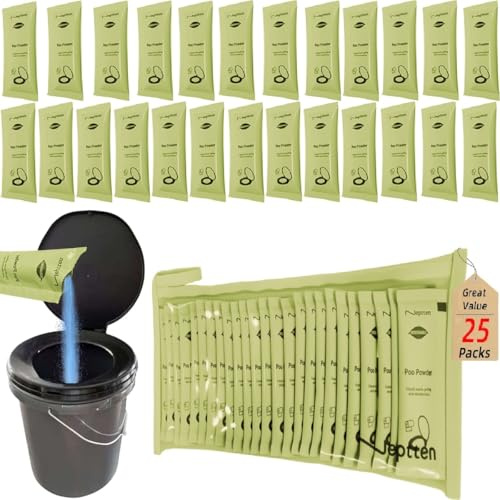Neptten Portable Toilet Powder. Outdoor Toilet. Neutralize Odor/Fast-Acting Gel. Emergency Toilet Chemicals. Porta Potty Chemicals Degradable. Go with Porta Potty for Camping (1 Pack)