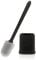 Canvint Toilet Brush, Silicone Toilet Brush with Holder Set, Dead Corner Deep Cleaning Toilet Brush with Quick Drying Holder, Loo Brush with Flexible No-Slip Long Plastic Handle for Bathroom (Black)