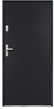 Vente-unique-Puerta de entrada de acero Alt. 207 x Ancho 100 cm antracita - se abre hacia la derecha AGUEDA
