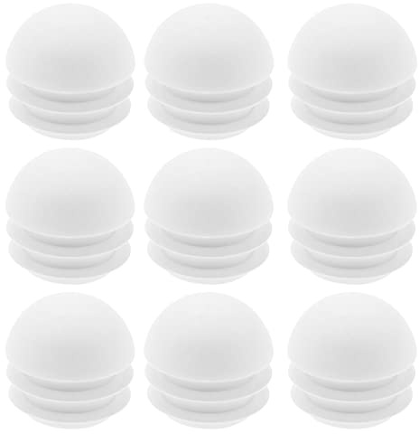 36 Stöpsel für Rohre, Kunststoff, 25 mm, rund, Kuppeleinsätze, Stopfen, Zubehör für Möbel, Tischbeine, Weiß