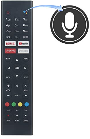 Replacement Remote Control Fit for RCA Android Smart TV RS24H1-UK RS32F3-UK RS43F3-UK RS50F3-UK RS24H1 RS32F3 RS43F3 RS50F3 RS43F4