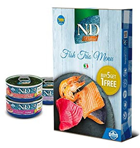 Farmina N&D AL Pastete Katzenfutter(Nassfutter, mit hochwertigen Vitaminen und natürliche Antioxidantien, ohne Mais, Zutaten: Fisch, Portionsgröße: 420 g)