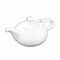 Wilmax - Théière OLIVIA - en porcelaine - Contenance : 450 ml - Théière pour café et thé - Élégante - Résistante aux rayures - Lavable au lave-vaisselle et au micro-ondes - Ergonomique - Blanche