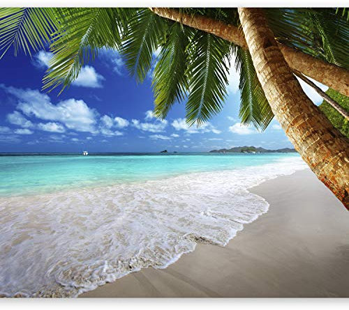 murando - Vlies Fototapete Tropische Insel 350x256cm - Foto Tapete Schlafzimmer Wohnzimmer Moderne Vliestapete XXL Wandtapete Motivtapeten 3d Effekt Wand Dekoration - Natur Landschaft Strand Meer