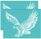 OLYCRAFT 2 Stück Selbstklebende Siebdruck Schablone Adler Muster Mesh Transfer Schablone Tiermotiv Siebdruck Schablone Zum Malen Auf Holz DIY T Shirt Stoff - 28x22 cm