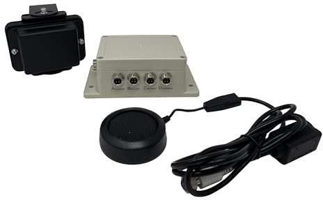 Radar-Abstandswarnsystem mit Fahreralarmierung über akustischen+ optischen Alarm durch Kamerabild-Warneinblendungen am Monitor, Set mit Full-HD-Rückfahrkamera und AHD-Monitor von CARGUARD Systems