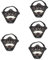 ABOOFAN Oni Half Mask 5st Prajna Halbmaske Halloween-party-maske Teufel Dämon Maske Tengu-kostümmasken Anime-cosplay-masken Horror-design-maske Anime-masken Plastik Fräulein Tsushima-insel Grimasse