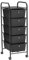 IDIMEX Badregal Rollwagen Rollcontainer GINA, mit 5 Schubladen und Metallgestell in schwarz