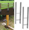 Cecaylie H-Anker Pfosten 6 Stück Holzpfosten Pfostenträger lichte Breite 101mm Zaunpfosten Metallanker für Carports Pfahlbauten Wildtürme Zäune Pergola