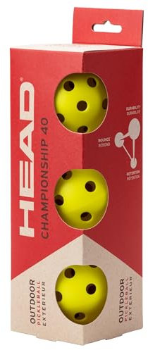 HEAD Championship 40 3B (Outdoor) Pickleball Bälle, Yellow