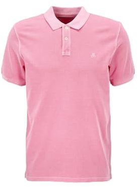 Marc O'Polo Herren Kurzarm-Poloshirt aus Bio-Baumwolle Regular Fit, Rosa (Scandi Rose), XXL